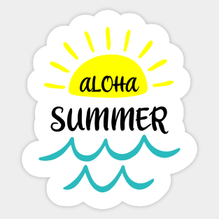 Aloha summer hello summer Sticker